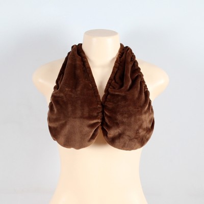 Women Spring Brown Halter wrap bath towel Top