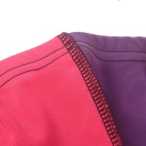 Women Summer Rose Casual Straps Sleeveless High Waist Color Blocking Drawstring Skinny Two Piece Shorts Set