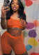 Women Summer Orange Sexy Strap Sleeveless High Waist Solid Mesh Skinny Two Piece Shorts Set