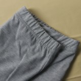 Women Summer Grey Casual O-Neck Short Sleeves High Waist Solid Regular Two Piece Pants Set