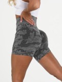 Women Summer Khaki High Waist Camo Yoga Shorts