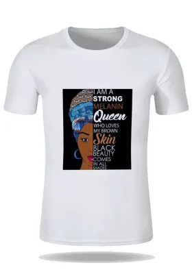 Women Summer White Casual O-Neck Short Sleeves Printed Regular T-Shirt