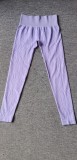 Women Autumn Purple High Waist Striped Print Yoga Leggings