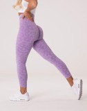 Women Autumn Purple High Waist Leopard Print Yoga Pants