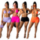 Women Bikini Split Pattern Wear Two Piece Swimwear Two Piece Set