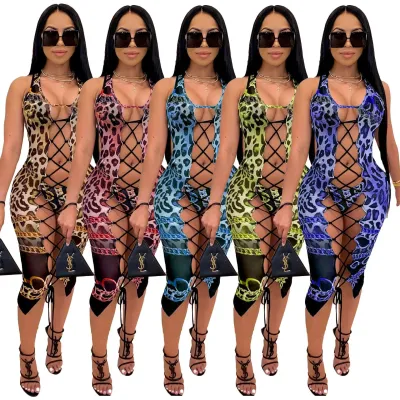 Women's Sexy Bikini Leopard Print Split Swimsuit Three Piece