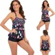 Plus Size Bikini Women Water Drop Print Swimsuit