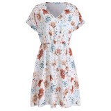 Summer Women Boho Chiffon Print Dress