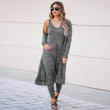 Casual vest one-piece trousers long-sleeved jacket women's spring and autumn slim two-piece casual suit