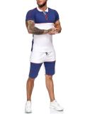 Men's Summer Sports Suit Men's Colorblock Slim Fit Casual Fashion Men's Sportswear