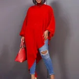 Plus Size Women Summer Chiffon Irregular Loose Dress