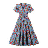 Women Summer Floral Short-Sleeved Dress