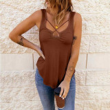 Spring/Summer Women's Cross Solid Color Sexy Camisole Top Women
