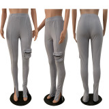 Women's Slit Pocket Zip Track Pants