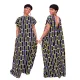 Women's Sexy Backless Color Plaid Loose and Slim Dress