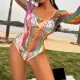 Irregular mesh fishnet sexy beach bodysuit