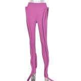 Autumn and winter solid color sports pants skinny personality trousers pencil pants