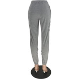 women's ripped trousers casual pants