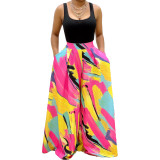 Sexy Ladies Print Casual Fashion Wide Leg Pants