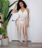 Sexy Ladies Beach Skirt Handmade Crochet Jumpsuit Fringe Skirt