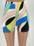 Women's Club Fashion Striped Print Beach Shorts