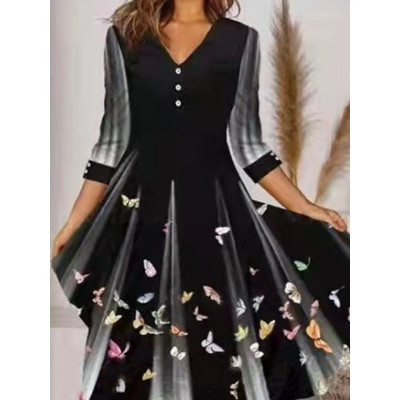 Women Patchwork Sequins Pleated Elegant Dress
