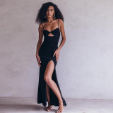 Summer Women's Fashion Sling Sexy Low Cut Slim Fit Bodycon Dress