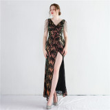 Women Sequined Sequins Long Evening Dress