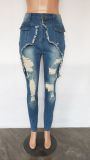 Fashionable Women Sexy Slim Ripped Jeans