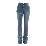 Women Summer Street Style detachable fashion Slim Jeans