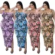Plus Size Women's 2022 Summer New Printed Sling Sexy Bodycon Dress