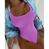 Women Wavy Candy One Piece Swimsuit