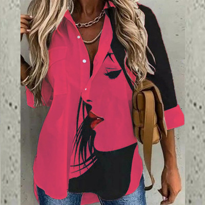 Women Printed Long-Sleeve Shirt