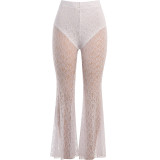 Sexy See-Through Flared Summer Chic Holidays Casual Pants