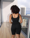 Women's Nightclub Solid Vest Ripped Slim Sexy Jumpsuit