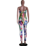 Women Fashion Multi-Purpose Printed Top + Pant Two-Piece Set