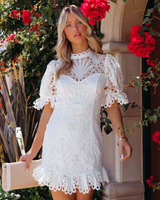 Spring Summer Lace Chic Cutout Lace Dress