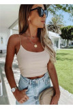 Women Sexy Solid Halter Top