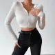Hooded Zipper Long Sleeve Top Summer Women's 2022 Slim Fit Sexy Casual