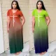 Women's Gradient Short Sleeve Fashion Loose Dress
