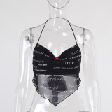 Printed Camisole 2022 Summer Fashion Crop Sexy Halter Neck Tank Top