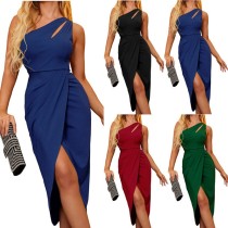 Fashion Cutout Low Back Sleeveless Slim Waist Women Dress