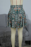 Bohemian Holidays Skirt Summer Print Flare Chic Mini Women Skirt