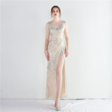 Women Sequined Sequins Long Evening Dress