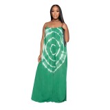 Women's Sexy Positioning Print Straps Loose Casual Maxi Dress