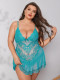 Plus Size Sexy Erotic Temptation Straps Lace Mesh Night Dress