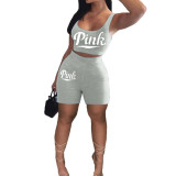 Tank Top Shorts Casual Tracksuit Printed Women's two piece shorts set