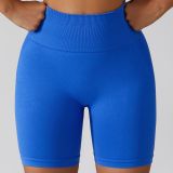 High Waist Butt Lift Seamless Yoga Shorts Women's Summer Running Tight Fitting Sports Shorts Outdoor Wear Basic Workout Pants