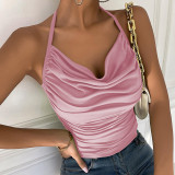 Women summer Halter Neck Strapless Top