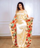 Summer Loose Muslim Floral Print African Women Loose Robe Dress